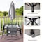 Chery Industrial 6 Pieces Outdoor Folding Patio Dining Set, Garden Patio Furniture Set W/ Removable Umbrella AOTOFFDS00001 - alternate 2
